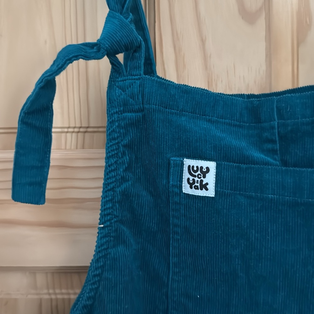 Lucy & Yak corduroy overalls - teal - 10 tall / long